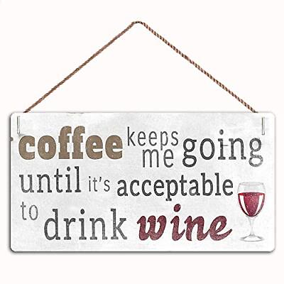 #ad Kitchen Decor Coffee Keeps Me Going ，Coffee Decor Sign，Wall Door Sign12quot;X6quot;Si... $18.36