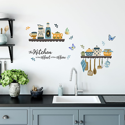 #ad Kitchen Quotes Wall Stickers Kitchenware Coffee Pot Wall Decals the Kitchen I... $16.99