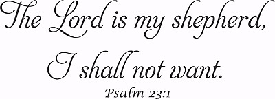 #ad Psalm 23:1 V1 Bible verse wall decals scripture Vinyl Art stickers love $19.99