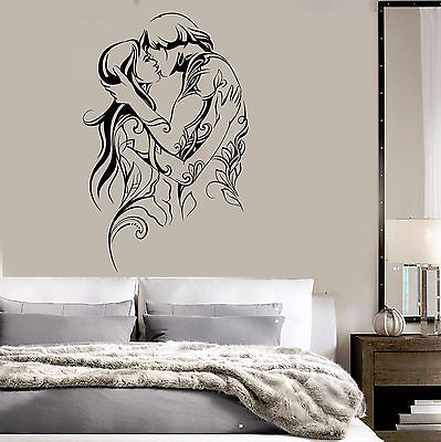 #ad Vinyl Wall Decal Loving Couple Bedroom Art Love Romantic Stickers ig4607 $21.99