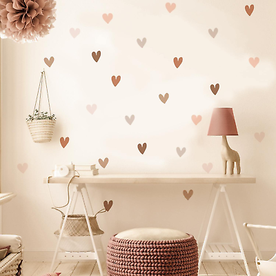 #ad Boho Heart Wall Stickers Girls Bedroom Removable Wall Decals Nursery Kids Room D $15.67