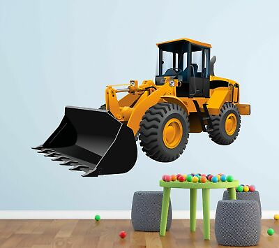 #ad Big Excavator Construction Truck Picture Wall Art Decal Sticker LB58 $32.95