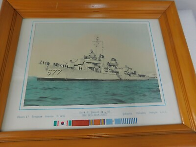Korean War Era US Navy Framed Photo USS McDermut DD677 with Battle Ribbons $49.95