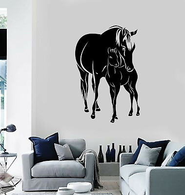 Vinyl Wall Decal Horses Foal Animals Living Room Home Stickers ig5568 $69.99