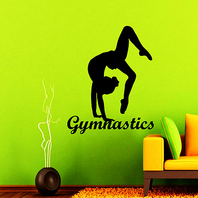 #ad Gymnastics Wall Decal Sport Gym Vinyl Stickers Dance Studio Art Decor NA199 $69.99