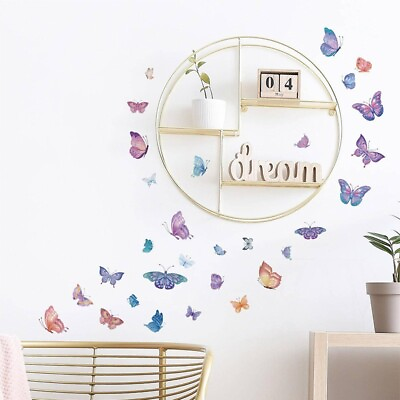 #ad Butterfly Wall Stickers Nursery Removable Wall Decals for Kids Bedroom Vinyl $13.98