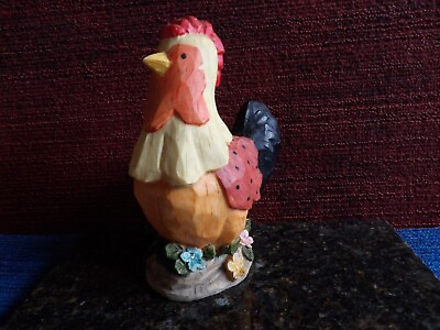 #ad country home decor rooster hen free standing figurine appr. 75#x27;#x27; $12.90