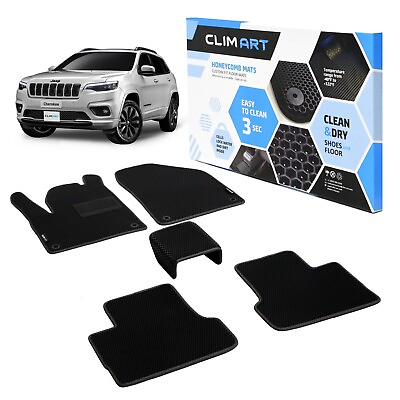 #ad CLIM ART Floor Mats All Weather Liners for 2019 2024 Jeep Cherokee Black Black $94.49