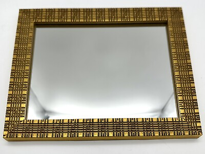 #ad Gold Painted Wood Framed Wall Mirror Decoration Wall Decor $9.00