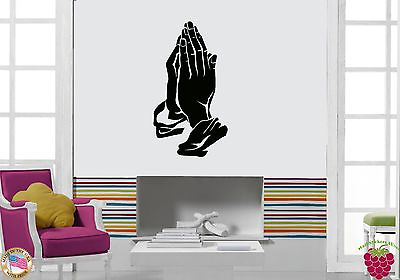 #ad Wall Stickers Vinyl Decal Praying Hands Religion Religious Christianity z1708 $29.99