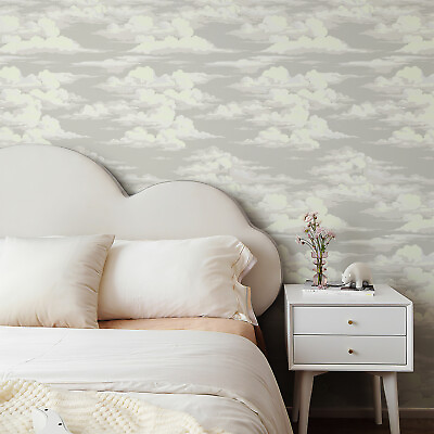 #ad White Cloud Wallpaper Peel And Stick PVC Home Decor Wallpaper Cabinet Sticker $16.99