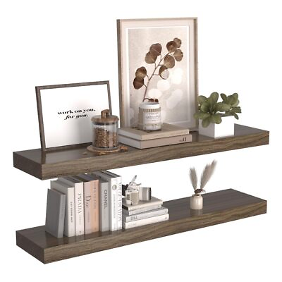 #ad Floating Shelves for Wall Natural Wood Shelf Rustic Home Decor for Bathroom... $96.77