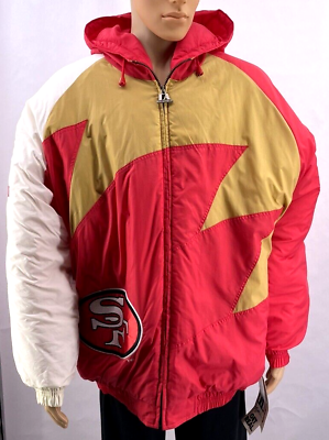 #ad New San Francisco 49ers Vintage 90’s Sharktooth Jacket Logo Athletic Pro Line XL $224.99