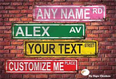 #ad Custom Personalized Street Signs garage sign road sign RUSTY VINTAGE LOOK new $19.99