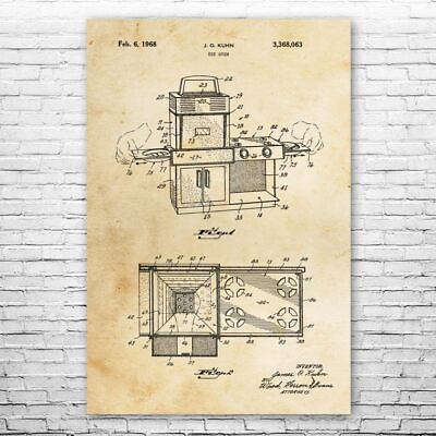 #ad #ad Easy Bake Oven Patent Poster Print 12 SIZES Cooking Gift Kitchen Decor Chef Gift $14.95