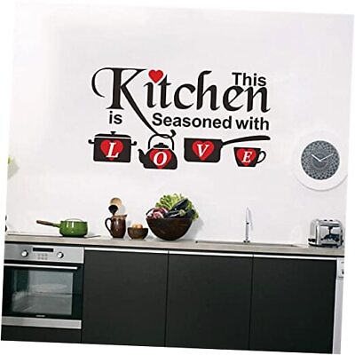 #ad Kitchen Wall Decor Decals Family Love Quotes This Kitchen is Seasoned with $21.87
