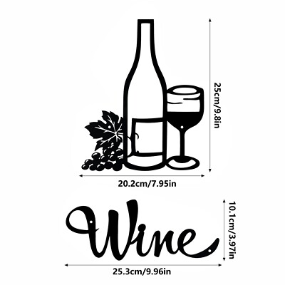 #ad #ad Kitchen Wine Theme Wall Decor Wine Glasses Bottle Grape Housewarming Party Gift $9.53