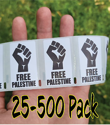#ad FREE PALESTINE 25 500 Pack stickers Political movement Gaza end occupation $2.99