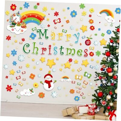 #ad Christmas Wall Stickers 425PCS Christmas Christmas Wall Decorations $28.72