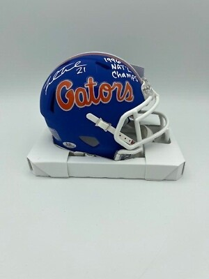 #ad Fred Taylor Signed Florida Gators Blue Speed Mini Helmet #x27;96 Nat Champ Coa Holo $85.00
