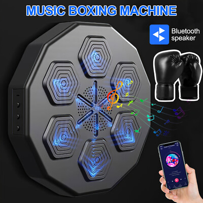 #ad Smart Music Boxing Machine Wall Target LED Lighted Sandbag Reaction Training Pad $73.14