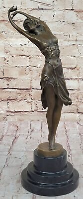 #ad Art Deco Nouveau Ribbon Dancer Bronze Sculpture Home Decor Figurine Figure Sale $179.50