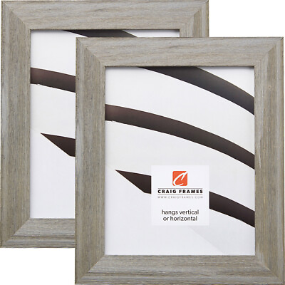 #ad Craig Frames Barnwood Chic 1.5quot; Wide Rustic Hardwood Gray Picture Frame 2 Pack $97.99