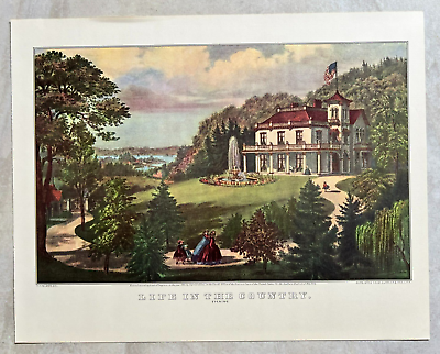 #ad #ad Vintage 1952 Currier amp; Ives quot;Life In The Countryquot; Art Print $14.75