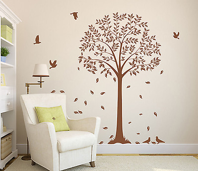 Large Wall Tree Branch with Birds Art Vinyl Tree Sticker Wall Decal HIGH QUALITY GBP 23.74