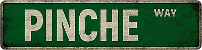 #ad Vintage Wall Decoration PINCHE WAY Funny Street Sign Metal Sign Wall Decor $12.51