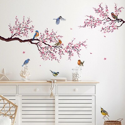 #ad Wall Sticker Flower Decal Vinyl Mural Art Birds Tree Branch Kids Room Home Decor $13.99