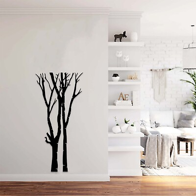 #ad Wall Art Home Decor Metal Acrylic 3D Silhouette Poster USA Tree Trunk $138.60