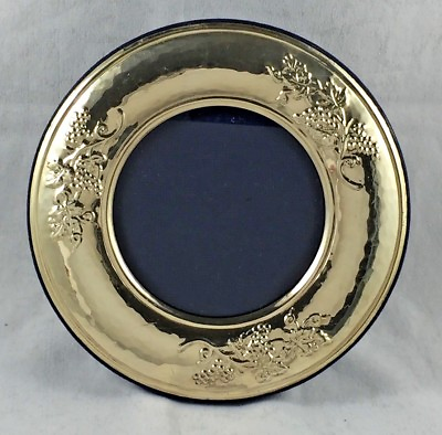 #ad Round Sterling Hammered Grape Decor Frame 6quot; for 3 1 2quot; picture $99.99