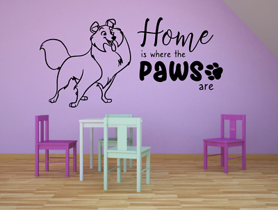 #ad Home Paws Dog Quotes Animals Animal Wall Art Stickers for Kids Home Room Decals $12.50