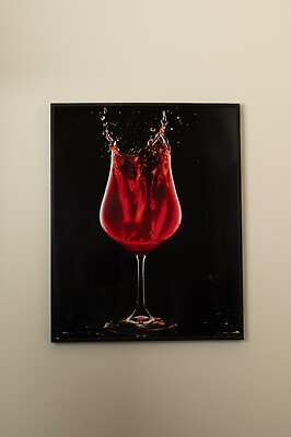 #ad 16•20 inch  Wall Art Decor Room Decor Kitchen Decor Wine Splash $65.00