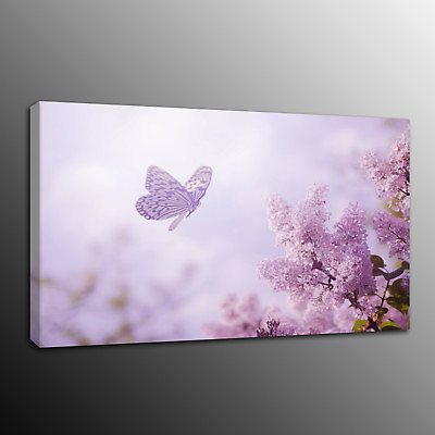 #ad #ad Modern HD Canvas Prints Painting Wall Art Flowers butterfly Home Decor Framed AU $88.00