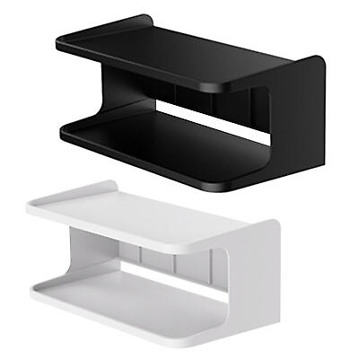 #ad Bedside Wall Shelf Wall Mount Floating Nightstand Double Layer Bedside Organizer $16.82