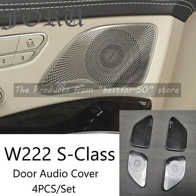 #ad 4PCS For Mercedes W222 Door Audio Speaker Cover Trim LED Ambient Light 2014 2021 $294.39