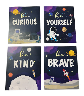 #ad Set of 4 Space Wall Decor UnFramed 8”x10” $9.99
