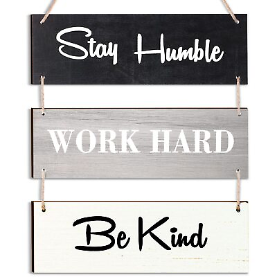 #ad Inspirational Rustic Wall Decor Motivational Wall Plaques Office Wood Sign Co... $20.62
