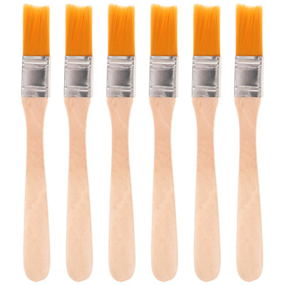 #ad 6 Pcs Paint Brush Painting Wooden Child Small Deck Wall Brushes $7.96