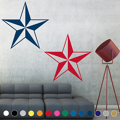 #ad Nautical Star Decal Sticker Lone Barn Star Navy Wall Art Room House Decor $10.50