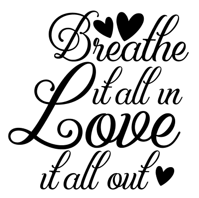 #ad #ad Breath It All In Love It All Out Vinyl Decal Sticker For Home Wall Decor a2320 $5.09