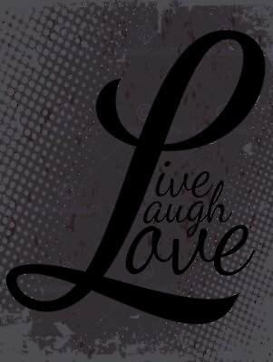 #ad 86513 LIVE LAUGH LOVE ILLUSTRATION WORDS Decor Wall Print Poster $13.95