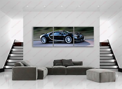 #ad Bugatti Chiron Super Race Car Canvas Print Poster Art Home Decor Wall Art $43.33