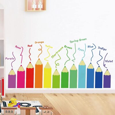 #ad Decals Kids Room Nursery Wall Decor Stickers Large Kids Educational Stickers $28.80