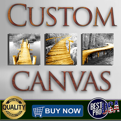 #ad CUSTOM CANVAS PRINTING HD PRINT YOUR OWN PHOTO ON CANVAS NO WOODEN FRAME $15.99