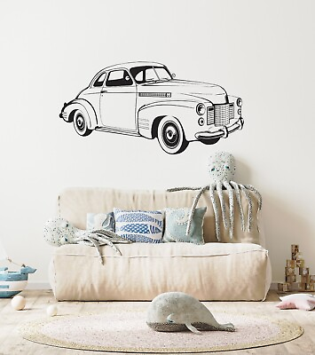 #ad Retro Car Vinyl Decal Wall Boys Room Sticker Removable Mural AA003 $34.99