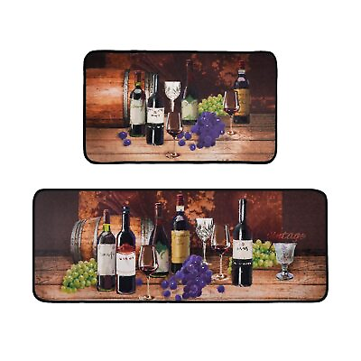 #ad Kitchen Rugs and Mats Non Skid Washable Wine Decor Themed Kitchen Mat and Rug... $36.81