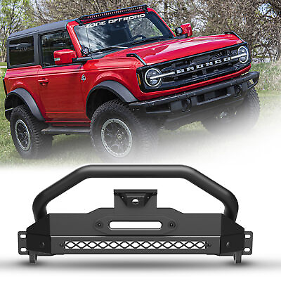 #ad #ad Front Bumper with Bull Bar amp; Winch Mount amp;Camrea Bracket Removable For 2021 2023 $209.99